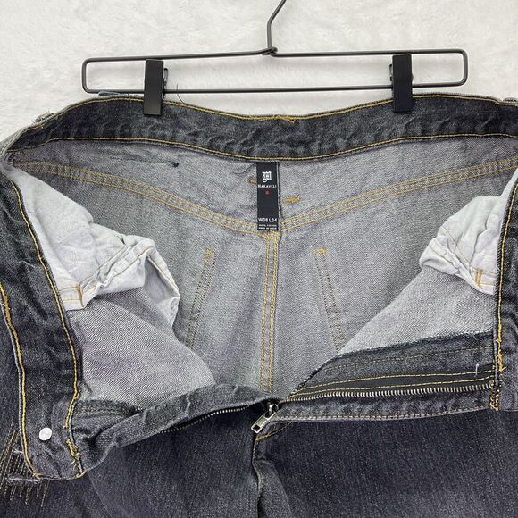 Vintage Y2K Makavelli Black Denim Jeans Mens sz 38x34 - Picture 4 of 9